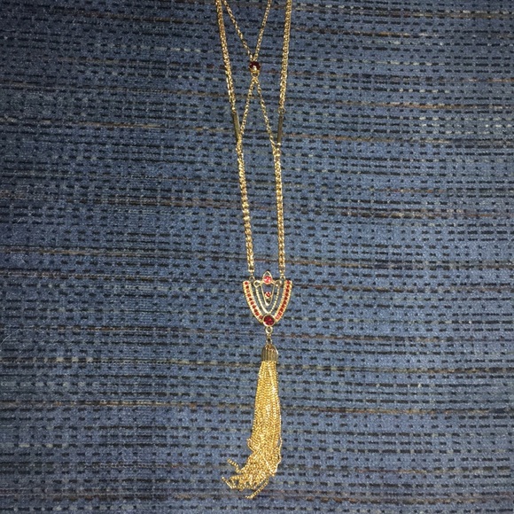 Long gold necklace - Picture 2 of 2